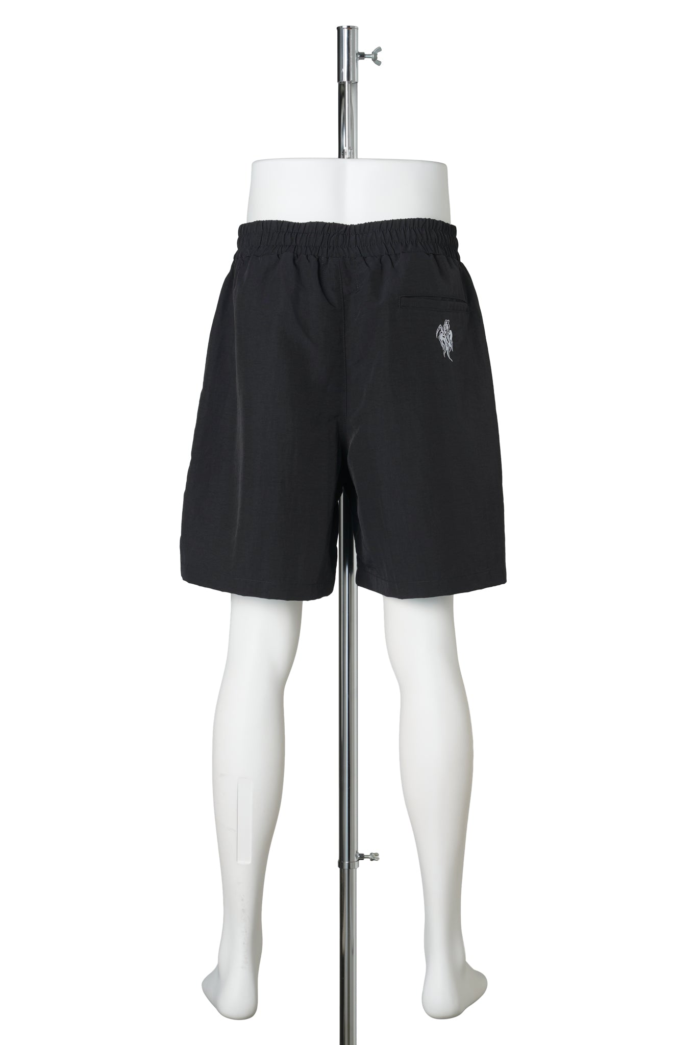 BARBED WIRE NYLON TRACK SHORTS / BLACK