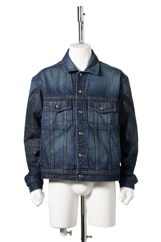 REAPER DENIM TRUCKER JACKET / FADED INDIGO