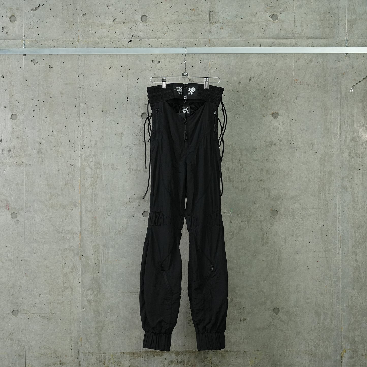 CUTOUT BELL PANTS / BLACK