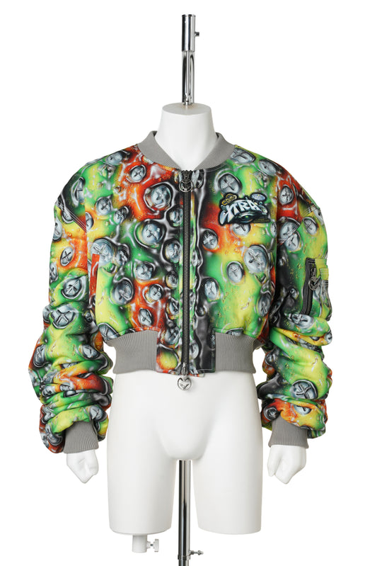 GRAPHIC PILOT JACKET / GREEN