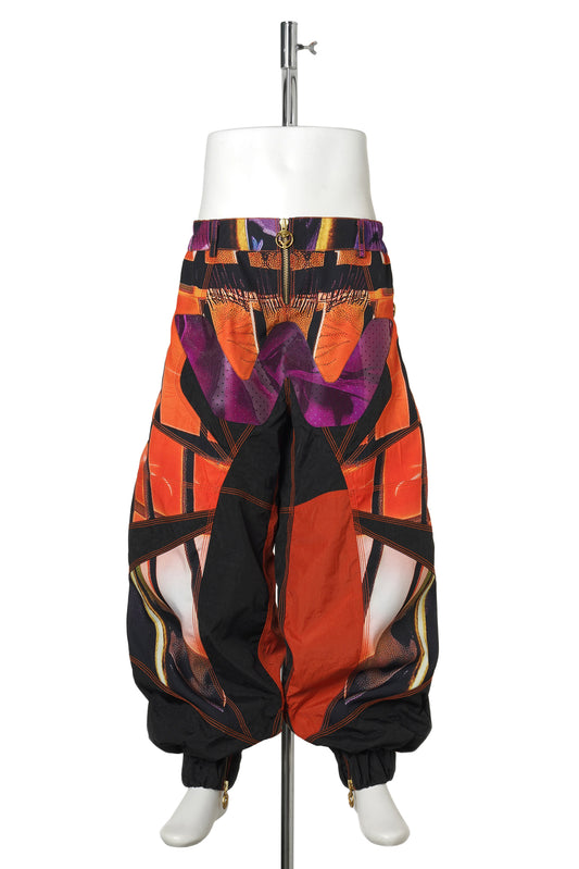 LOOSE-FIT W-PANEL BIKER PANTS / ORANGE
