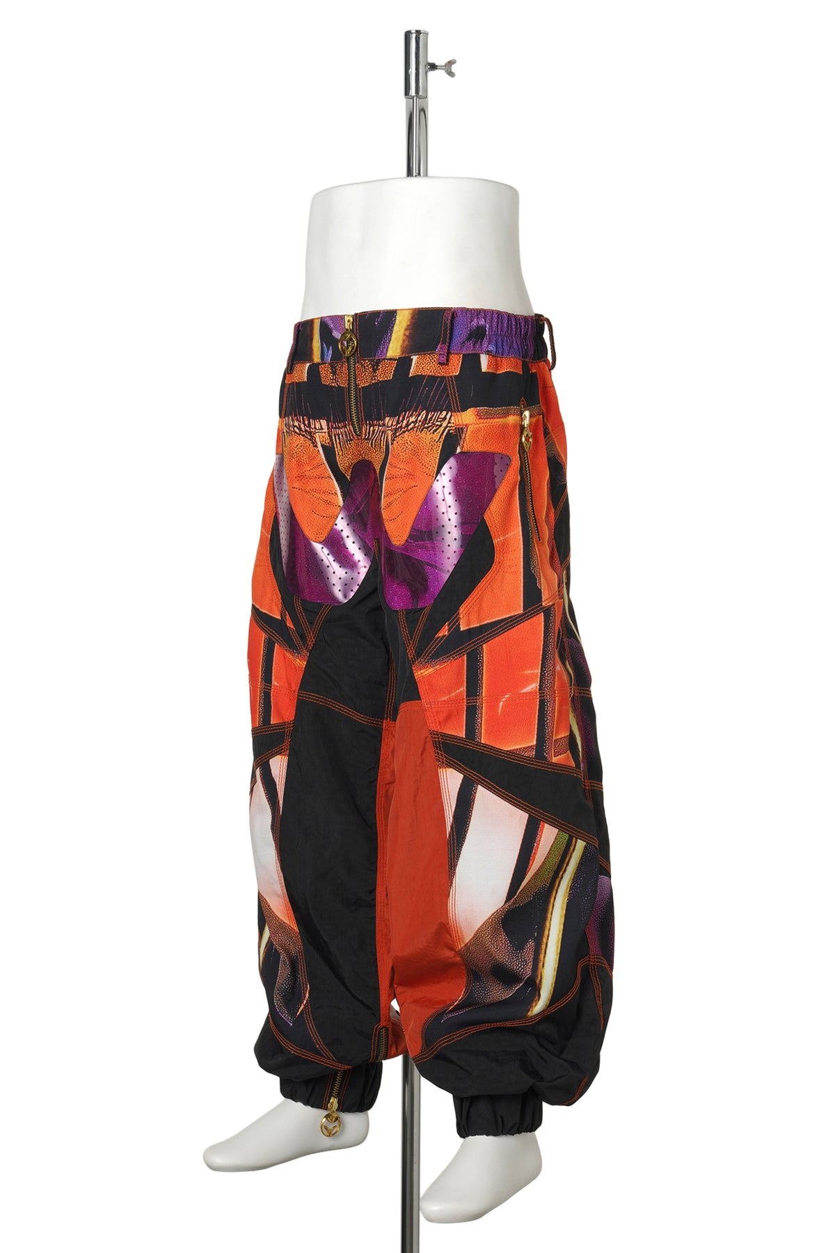 LOOSE-FIT W-PANEL BIKER PANTS / ORANGE