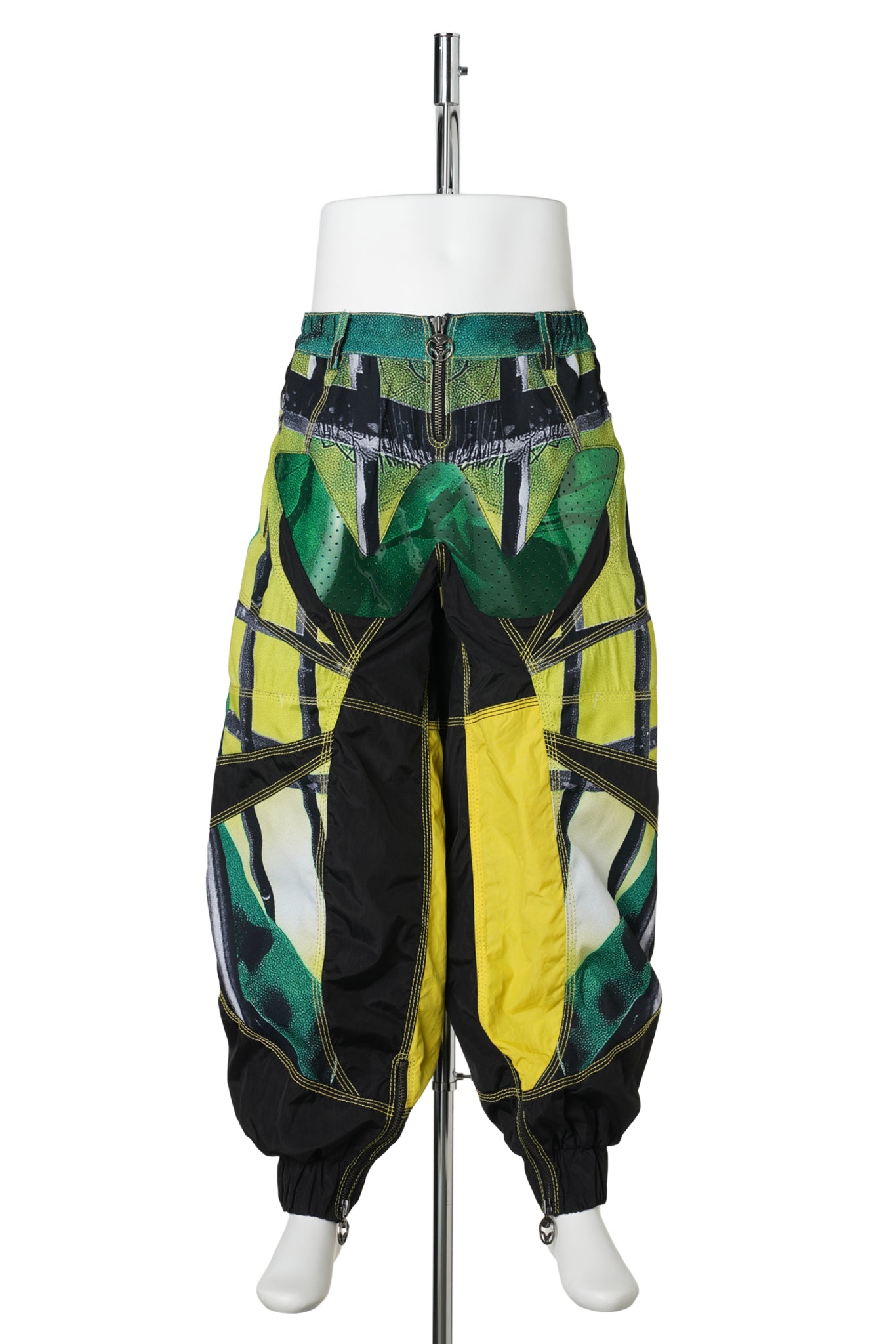 LOOSE-FIT W-PANEL BIKER PANTS / GREEN