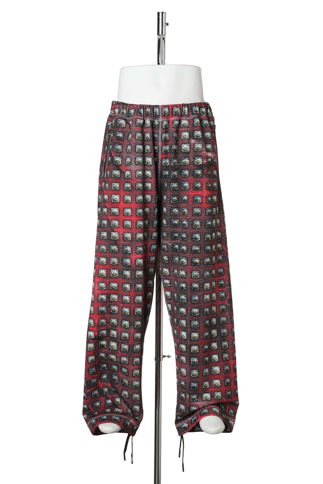 PRINTED LOOSE-FIT SWEATPANTS / RED