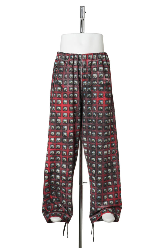 PRINTED LOOSE-FIT SWEATPANTS / RED