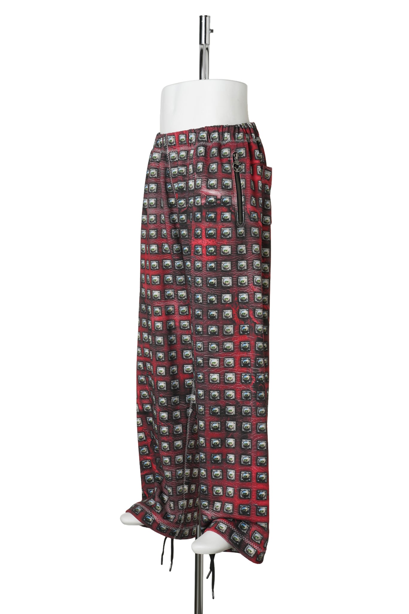 PRINTED LOOSE-FIT SWEATPANTS / RED