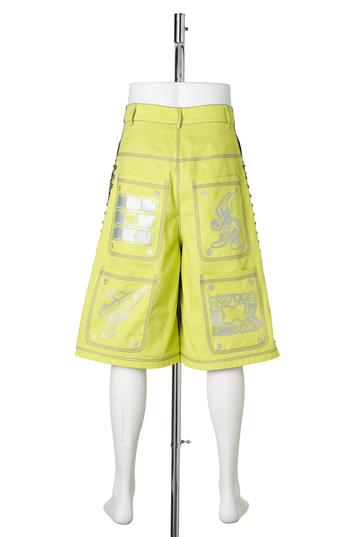 LOOSE-FIT LOW-RISE DENIM CAPRI PANTS / PINK