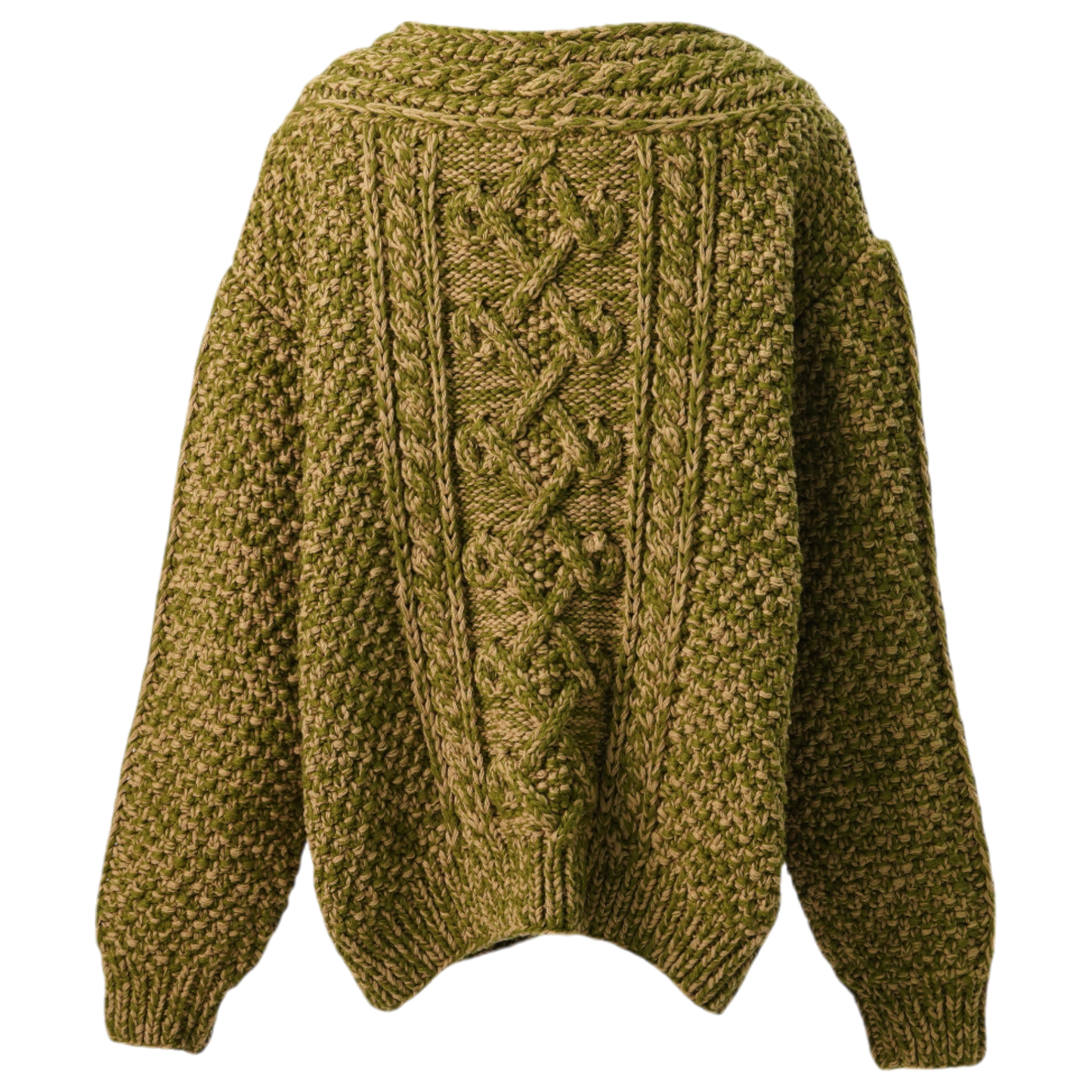 HAND KNITTED CARDIGAN / KHAKI