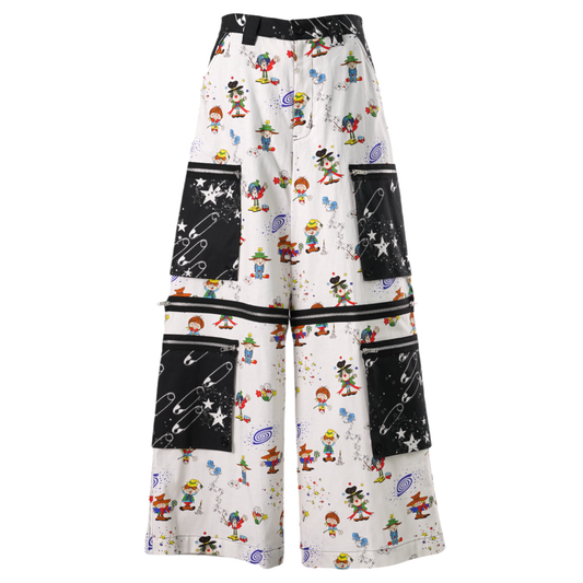 2 WAY 8 POCKETS TROUSERS / KIDS SAFETY PIN/STAR