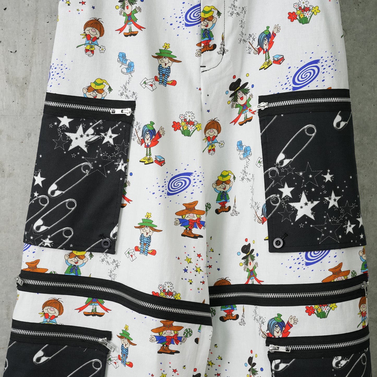 2 WAY 8 POCKETS TROUSERS / KIDS SAFETY PIN/STAR