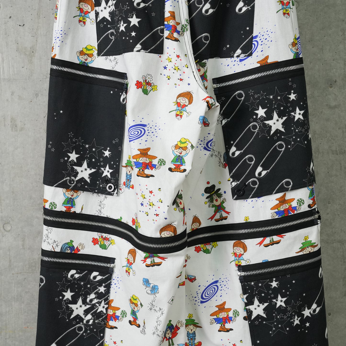 2 WAY 8 POCKETS TROUSERS / KIDS SAFETY PIN/STAR