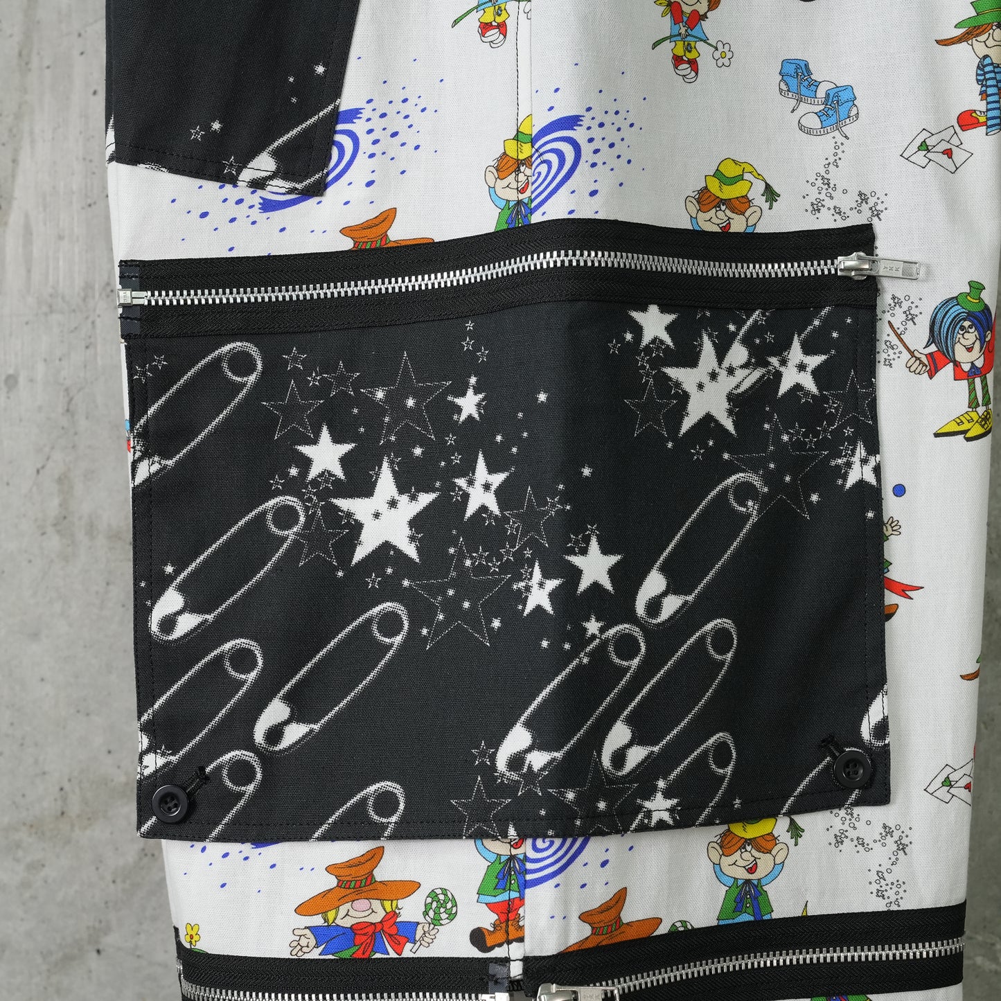 2 WAY 8 POCKETS TROUSERS / KIDS SAFETY PIN/STAR