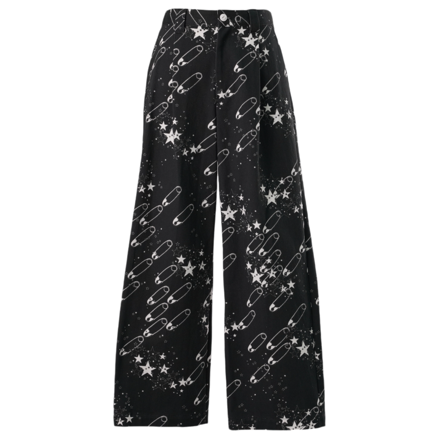 SINGLE PLEAT TROUSERS / SAFETY PIN/STAR