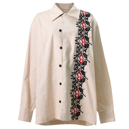 EMBROIDERED SHIRT / CHERRY