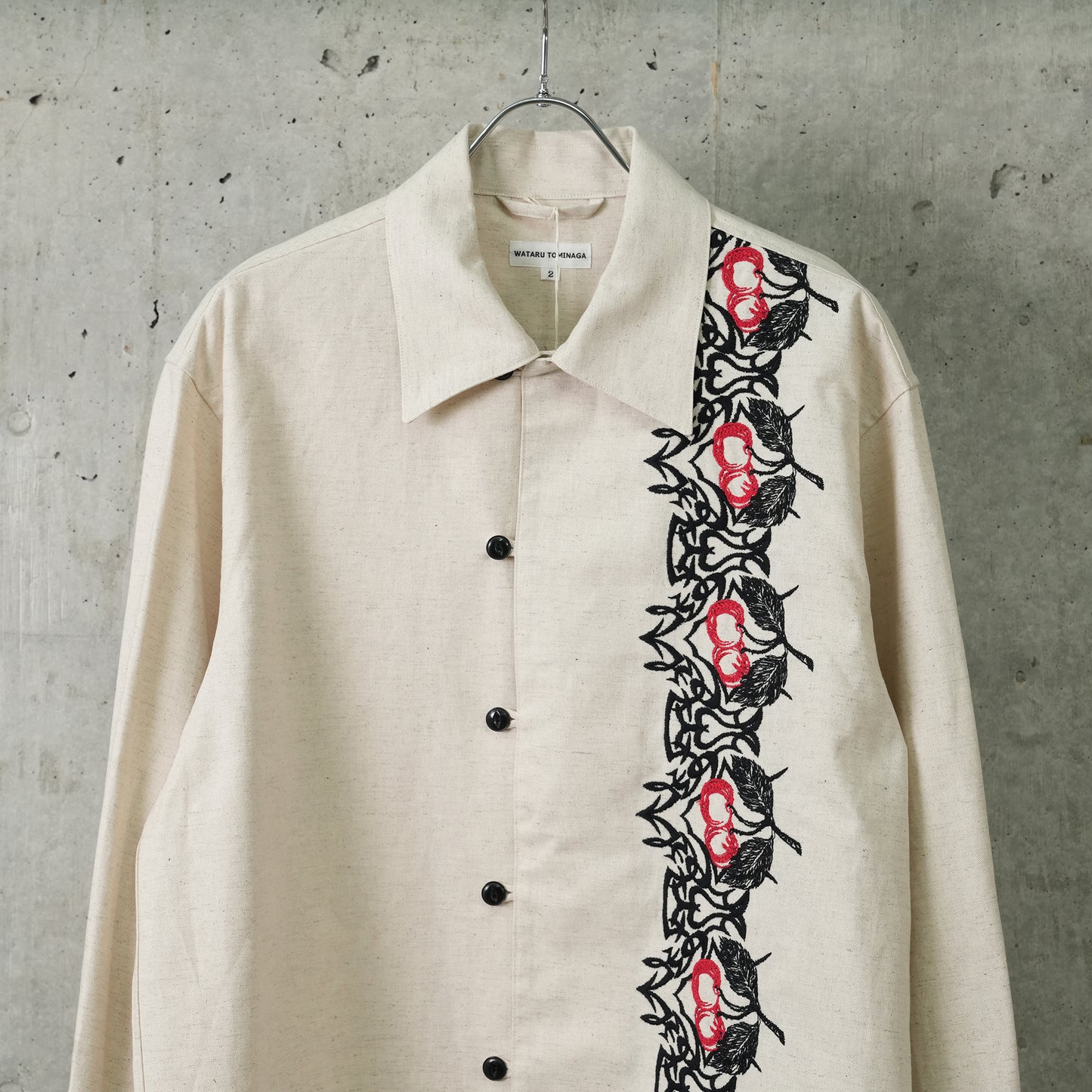 EMBROIDERED SHIRT / CHERRY