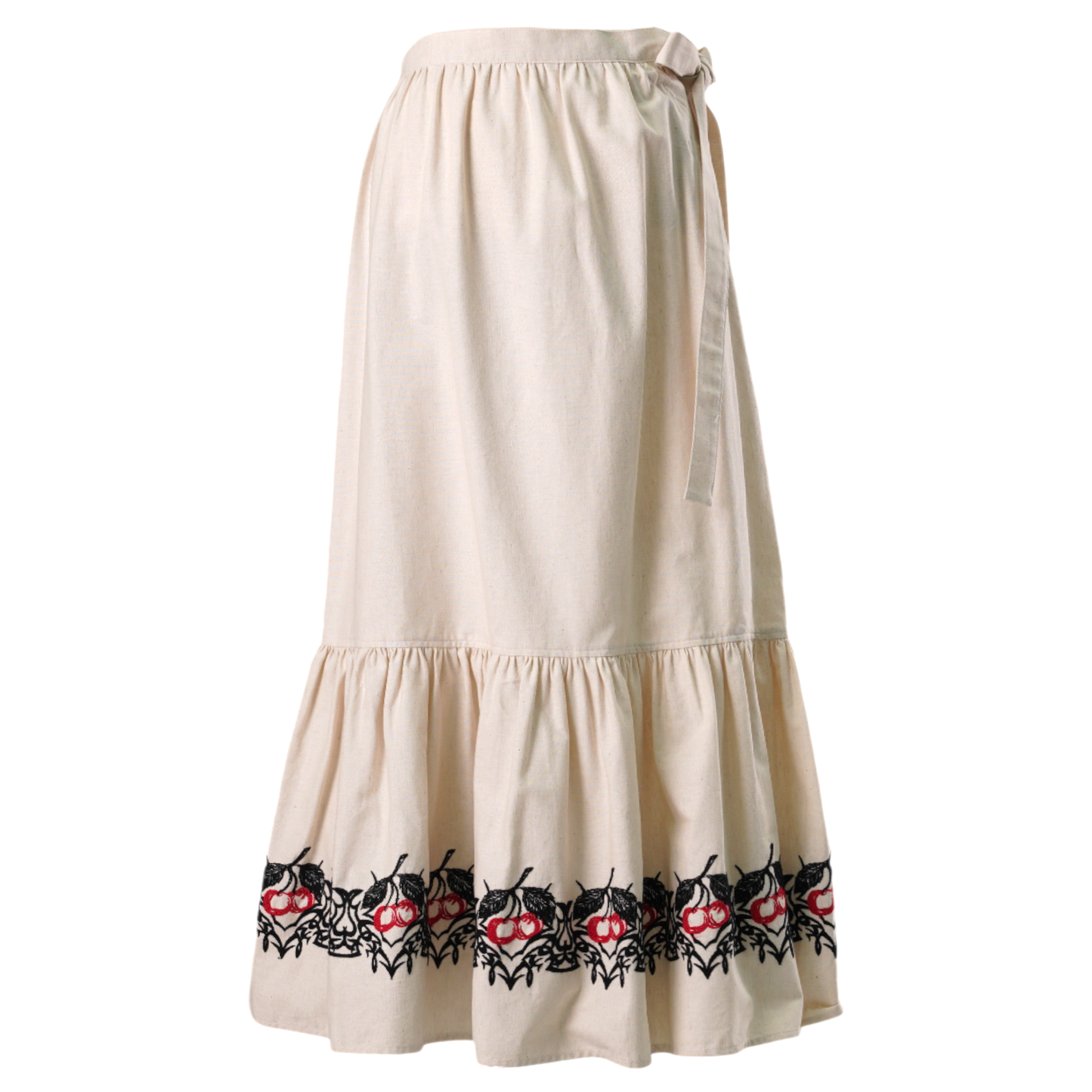 CHERRY EMBROIDERED SKIRT / CHERRY