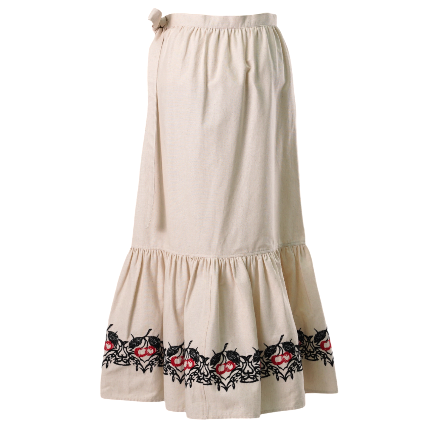 CHERRY EMBROIDERED SKIRT / CHERRY