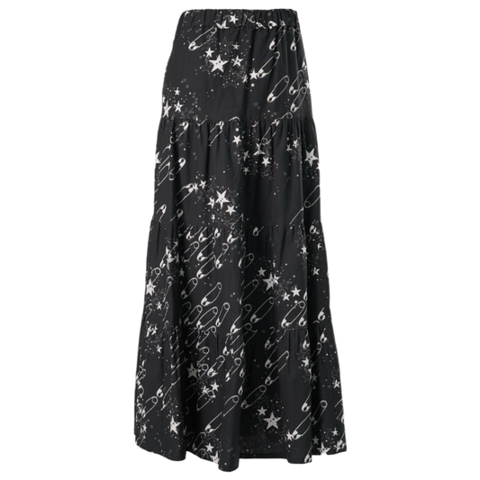 TIERED SKIRT / SAFETY PIN/STAR