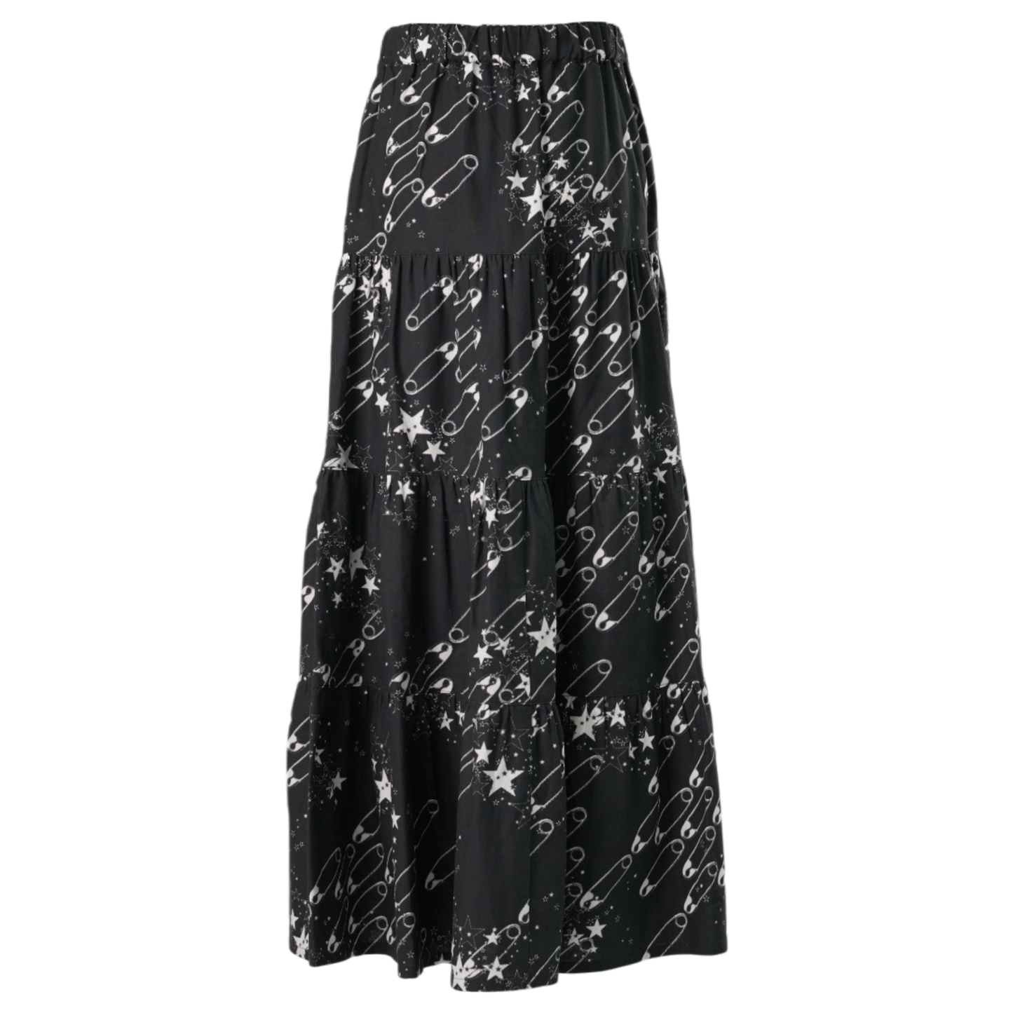 TIERED SKIRT / SAFETY PIN/STAR