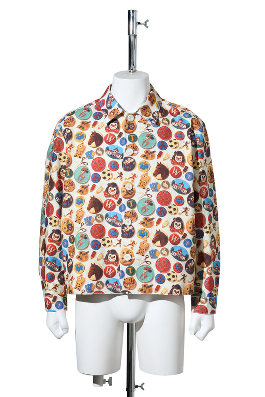 PRINTED CHORE JACKET / BADGES