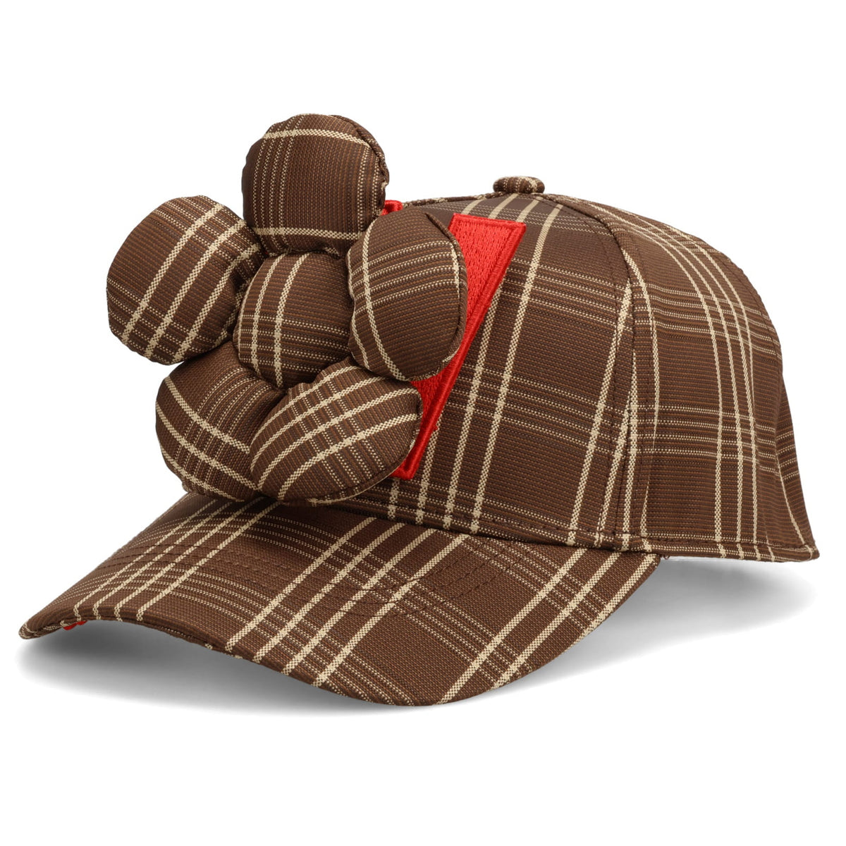 FLOWER CAP / BROWN CHECK