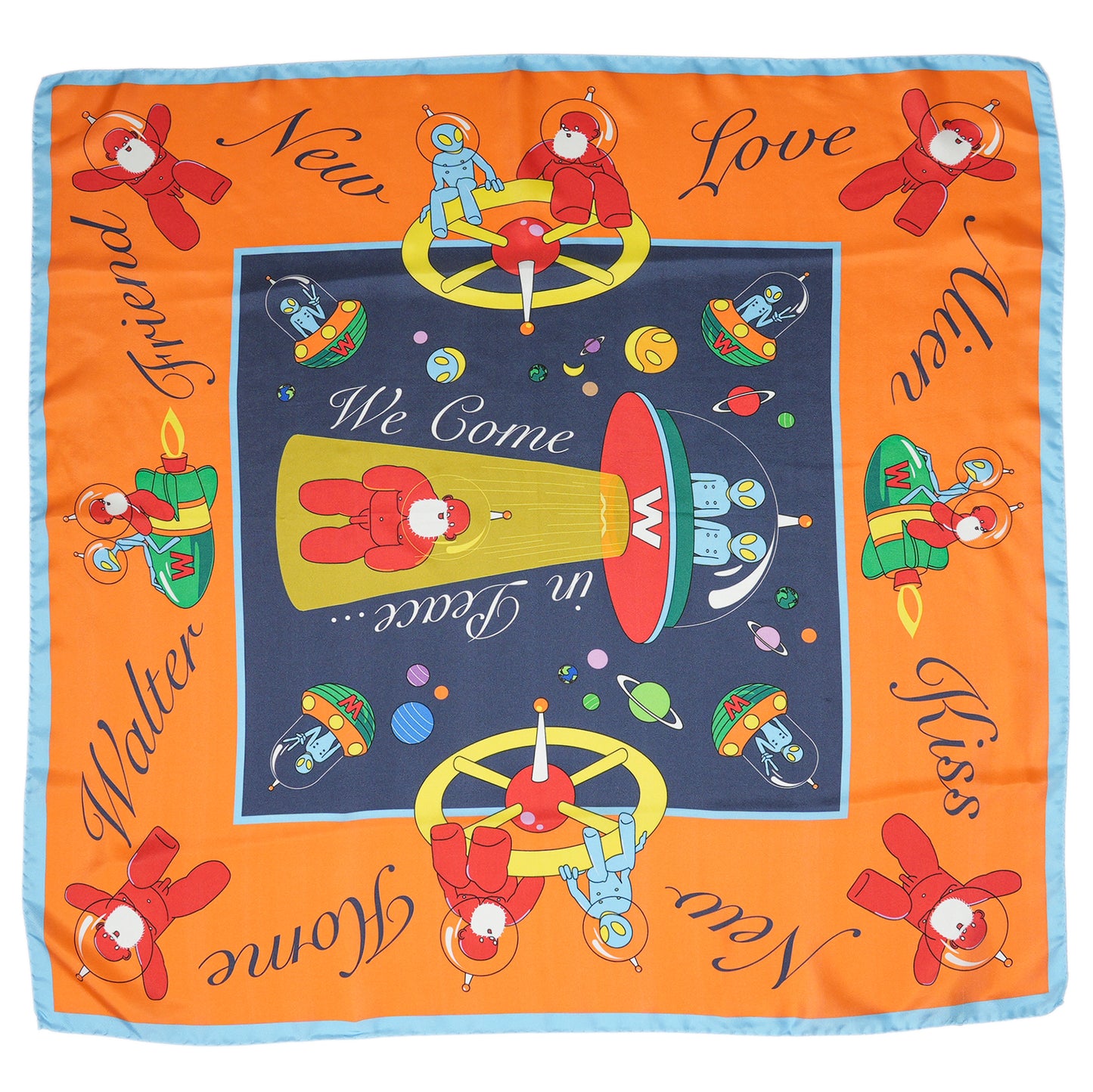 ALIEN SILK SCARF / COMB.I SAMPLE (LARGE)