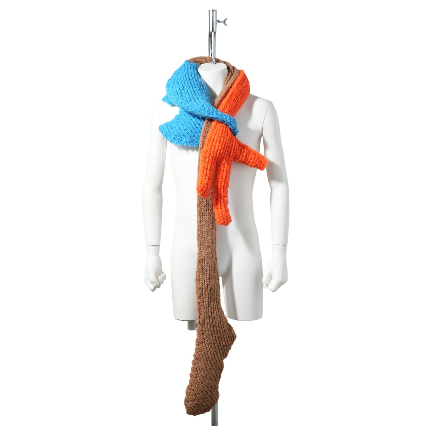 ALIEN KNITTED SCARF / COMB.I PLACID BLUE