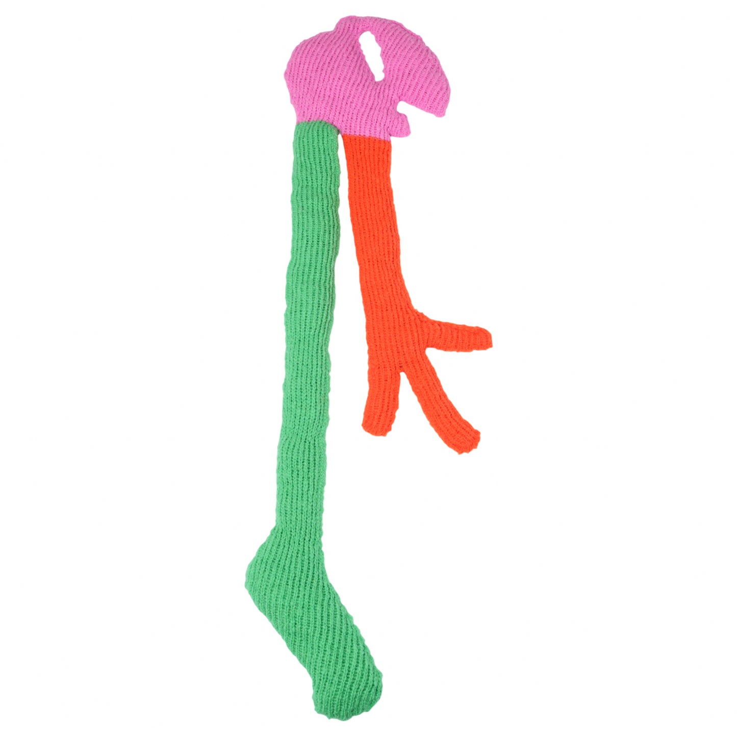 ALIEN KNITTED SCARF / COMB.IV PINK