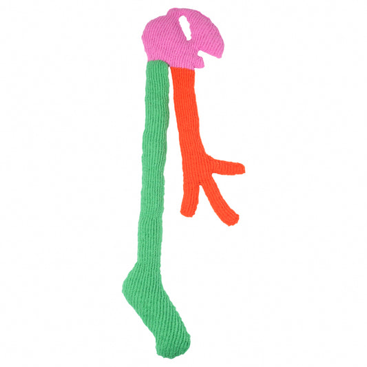 ALIEN KNITTED SCARF / COMB.IV PINK