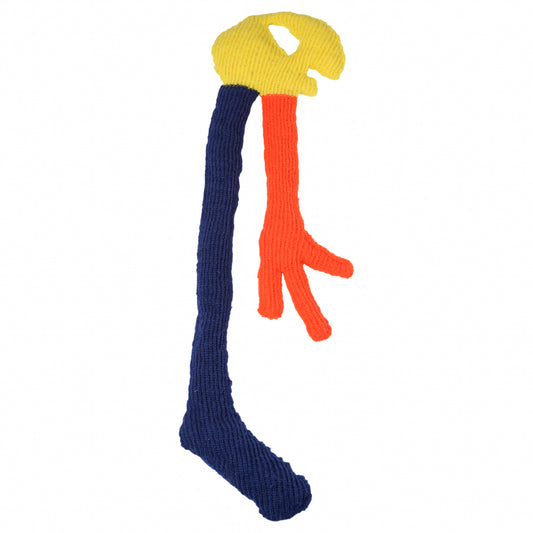 ALIEN KNITTED SCARF / COMB.II YELLOW