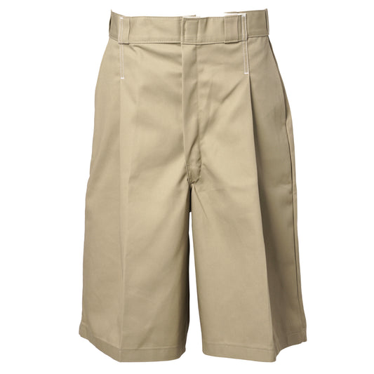 RECONSTRUCTED BAGGY WORK SHORTS / KHAKI
