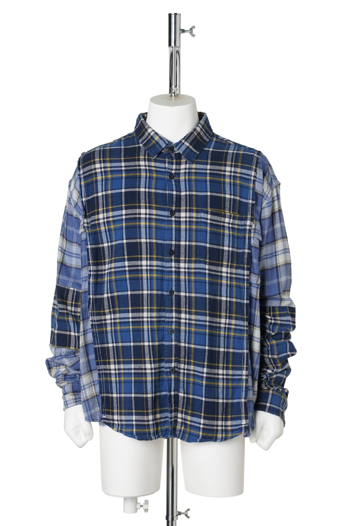 REWORKED FLANNEL SHIRT / BLUE