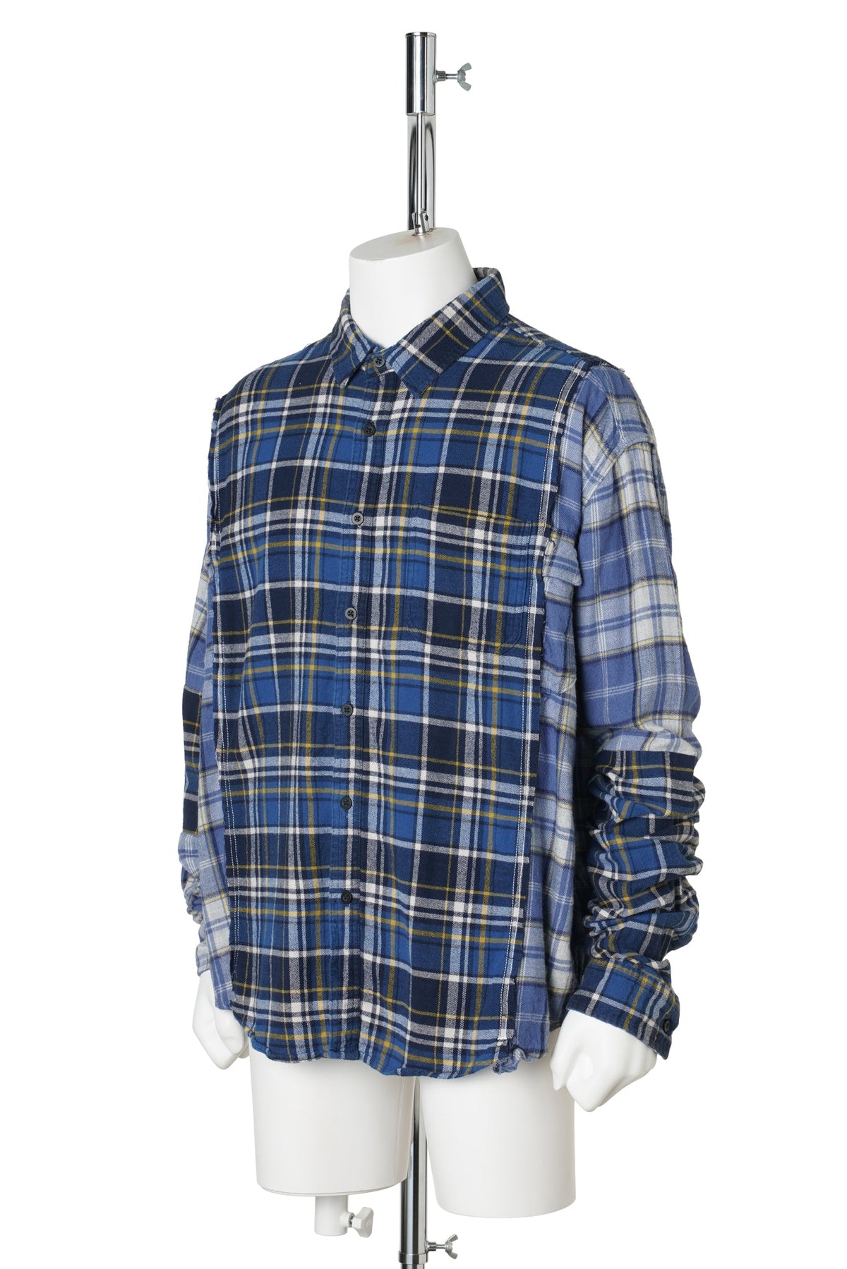 REWORKED FLANNEL SHIRT / BLUE