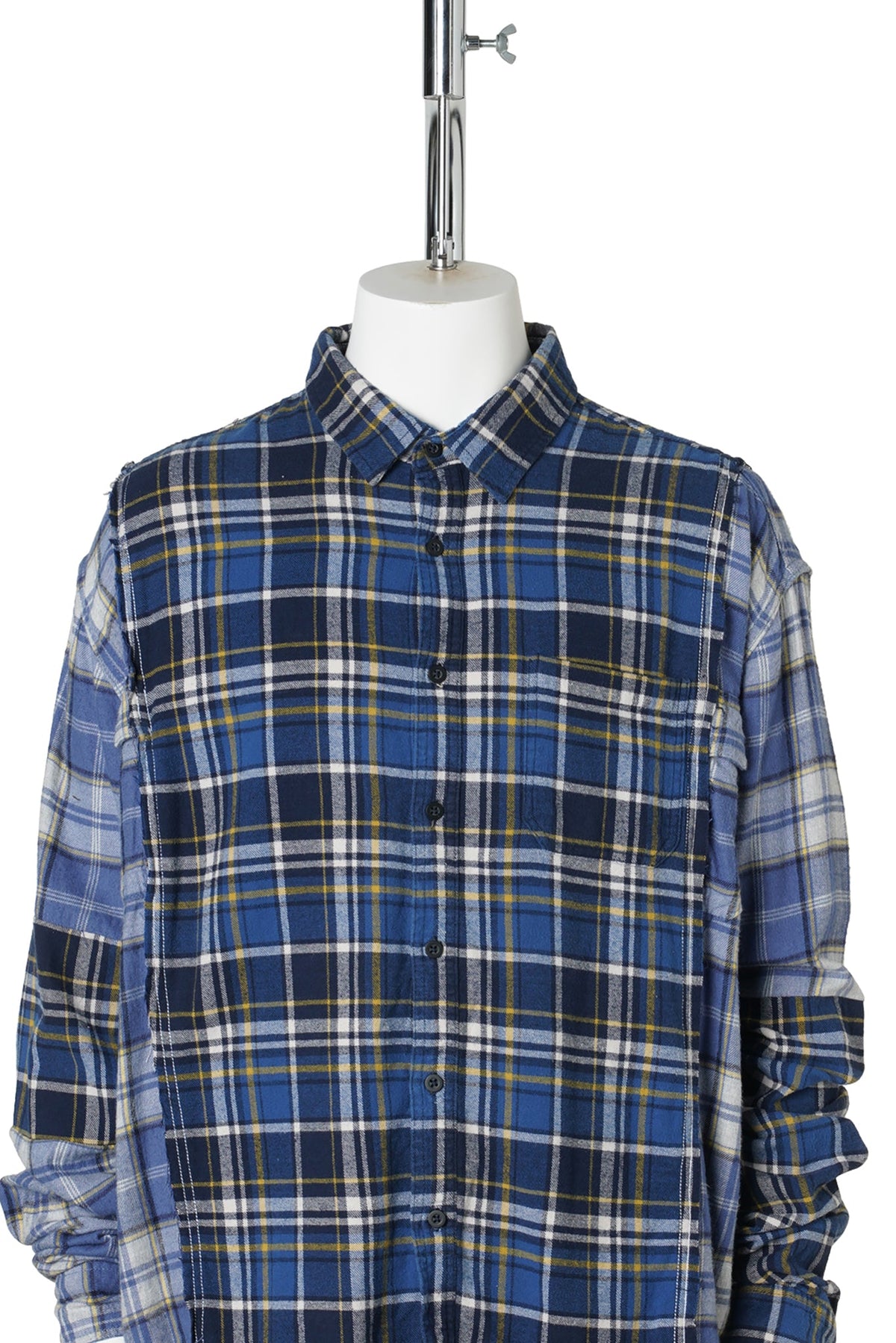 REWORKED FLANNEL SHIRT / BLUE