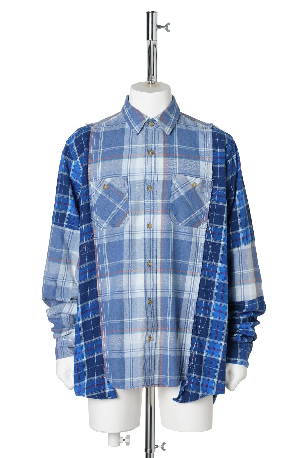REWORKED FLANNEL SHIRT / BLUE