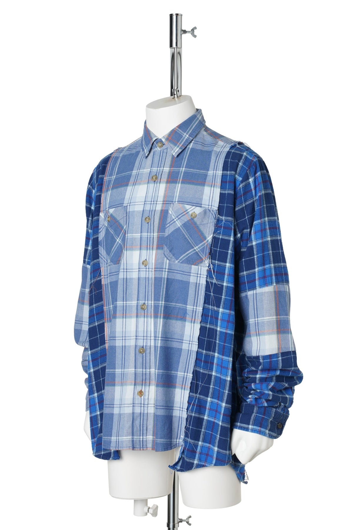 REWORKED FLANNEL SHIRT / BLUE