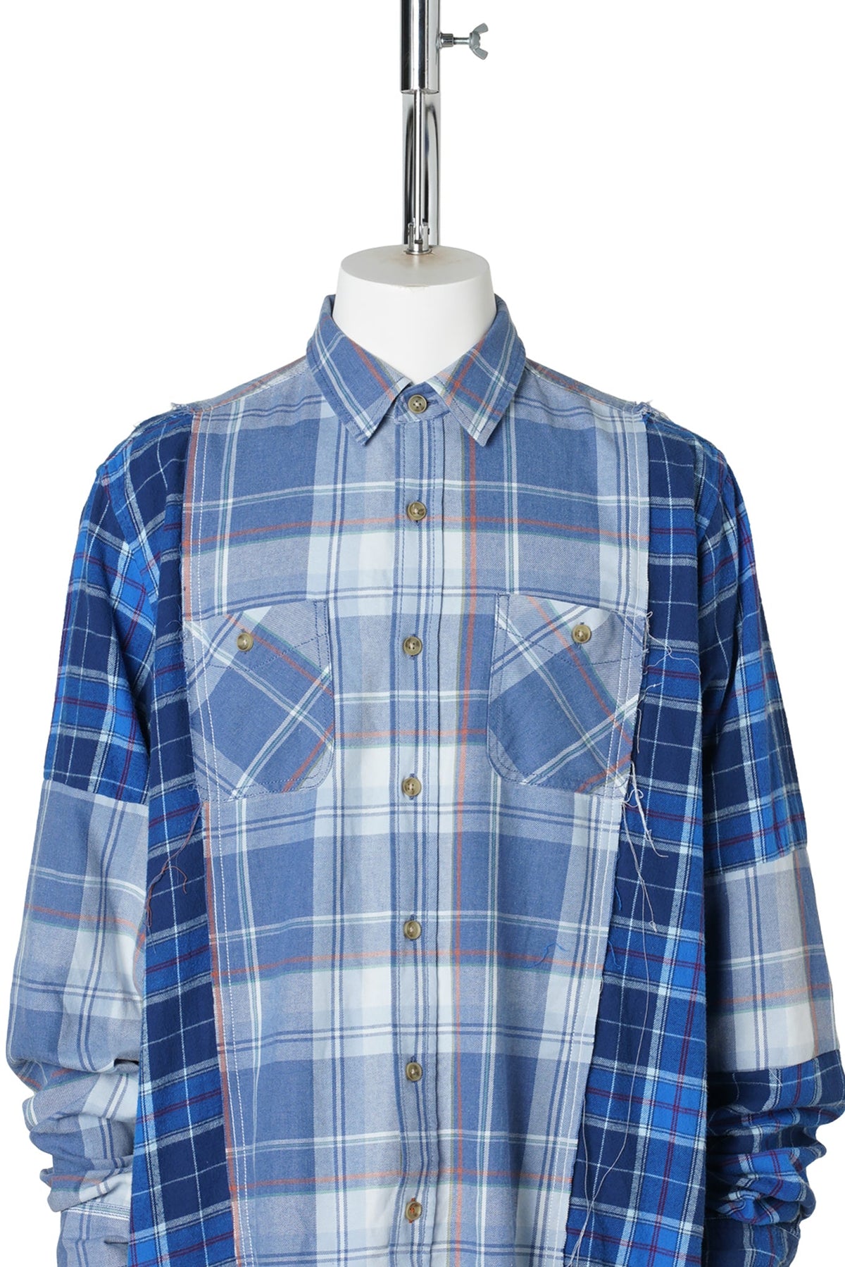 REWORKED FLANNEL SHIRT / BLUE