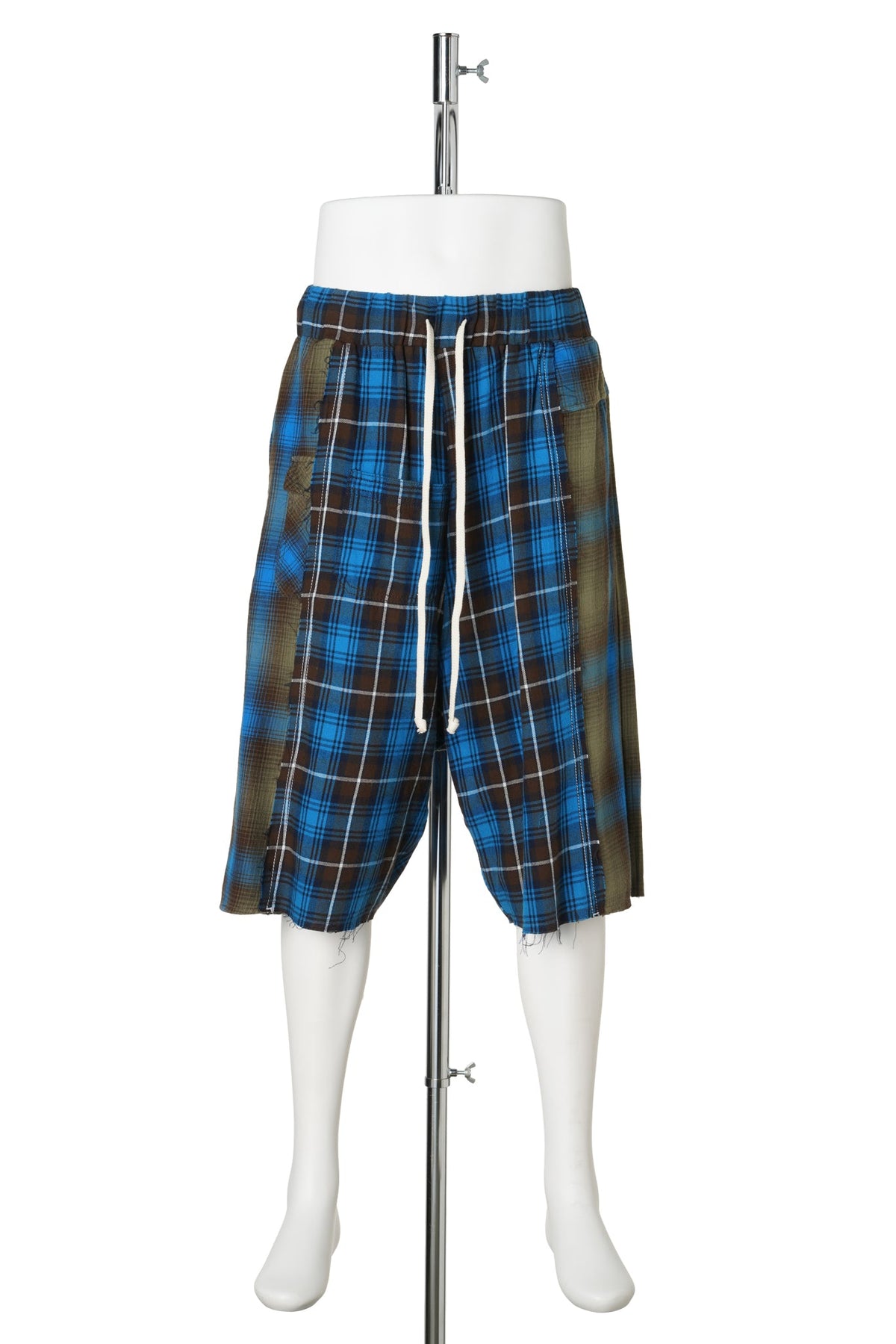 REWORKED FLANNEL SHORTS / BLUE
