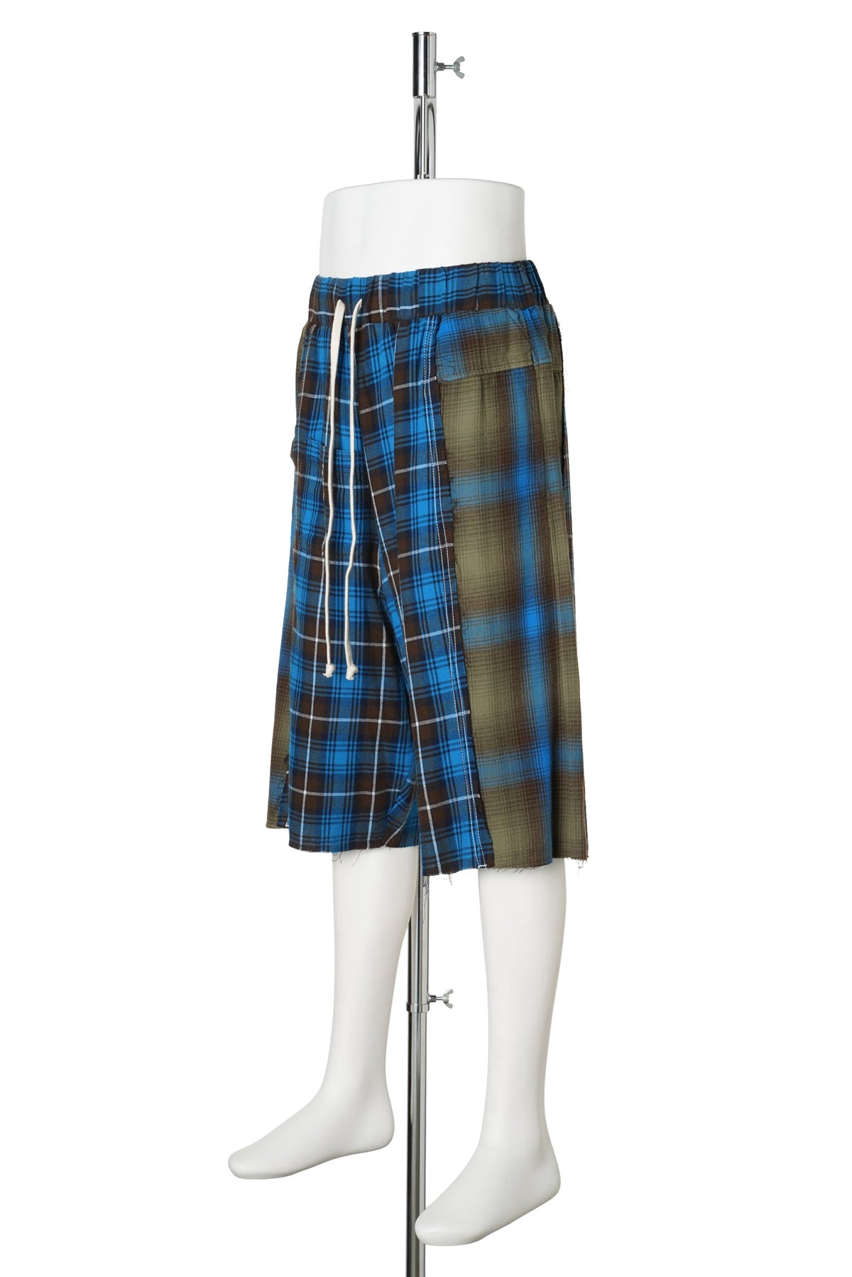 REWORKED FLANNEL SHORTS / BLUE