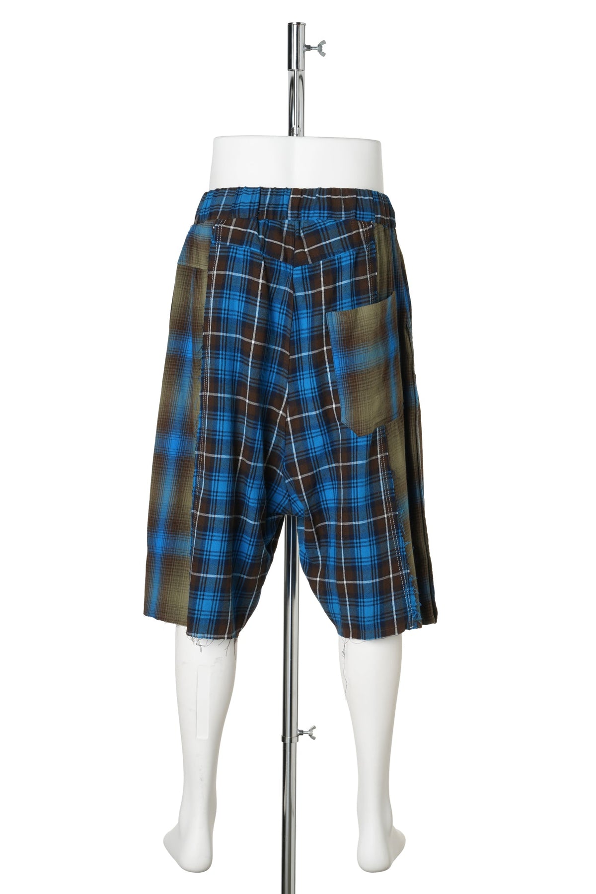REWORKED FLANNEL SHORTS / BLUE