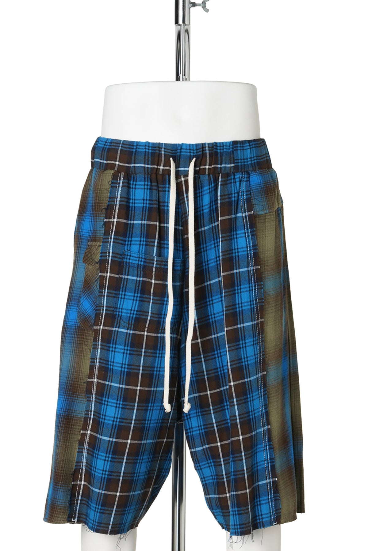 REWORKED FLANNEL SHORTS / BLUE