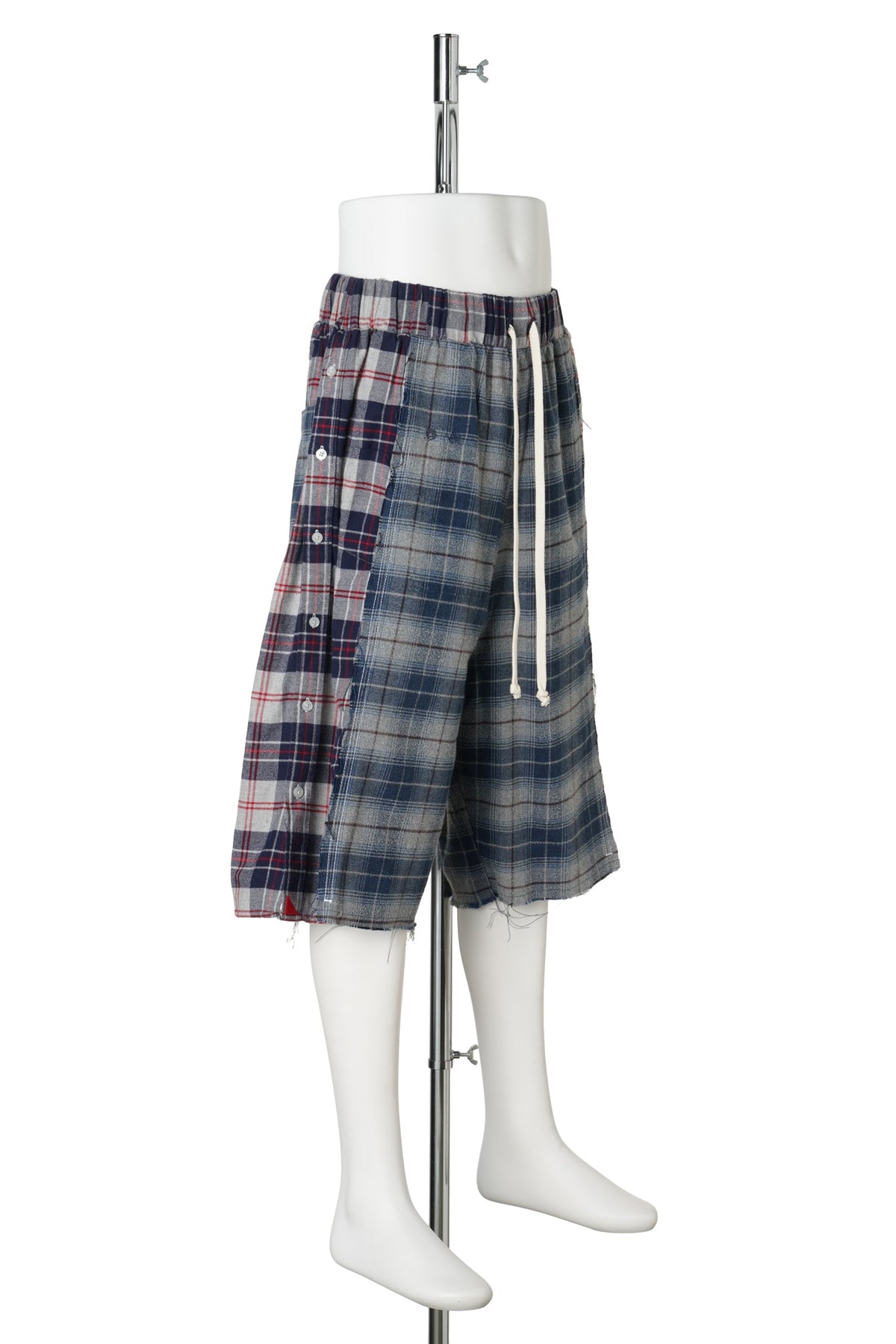 REWORKED FLANNEL SHORTS / BLUE