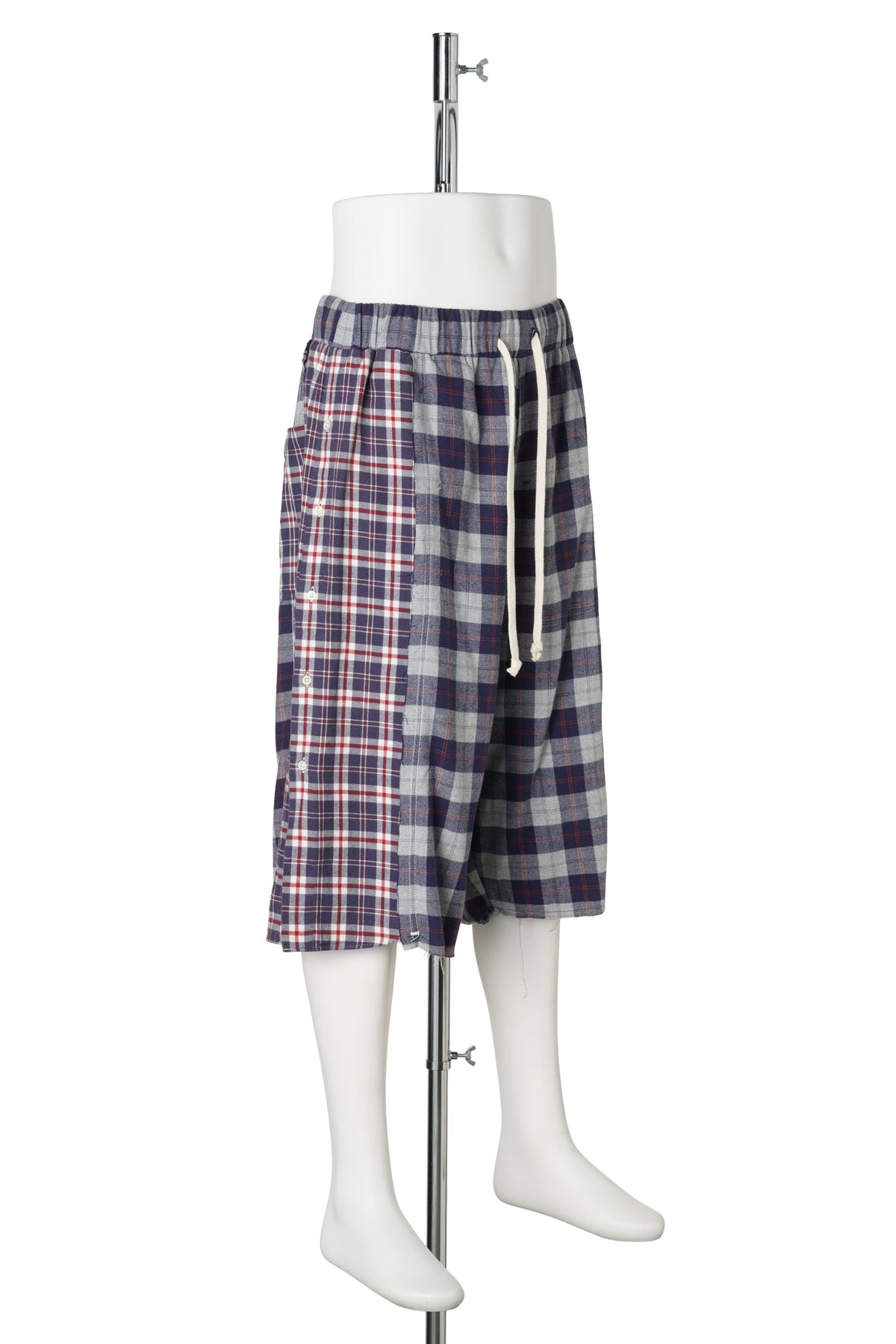 REWORKED FLANNEL SHORTS / BLUE