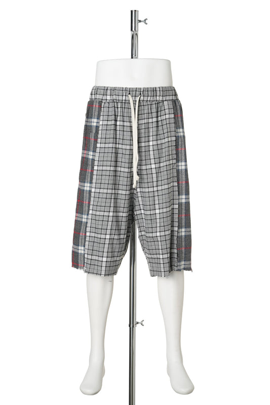 REWORKED FLANNEL SHORTS / GREY