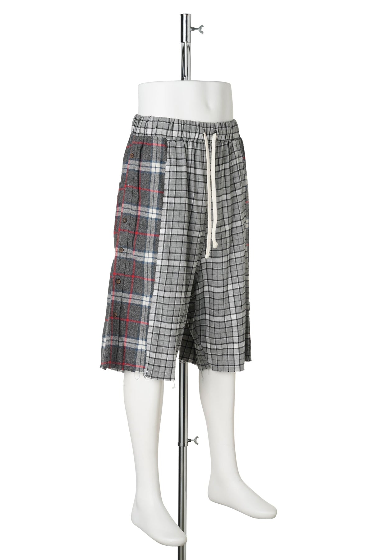 REWORKED FLANNEL SHORTS / GREY