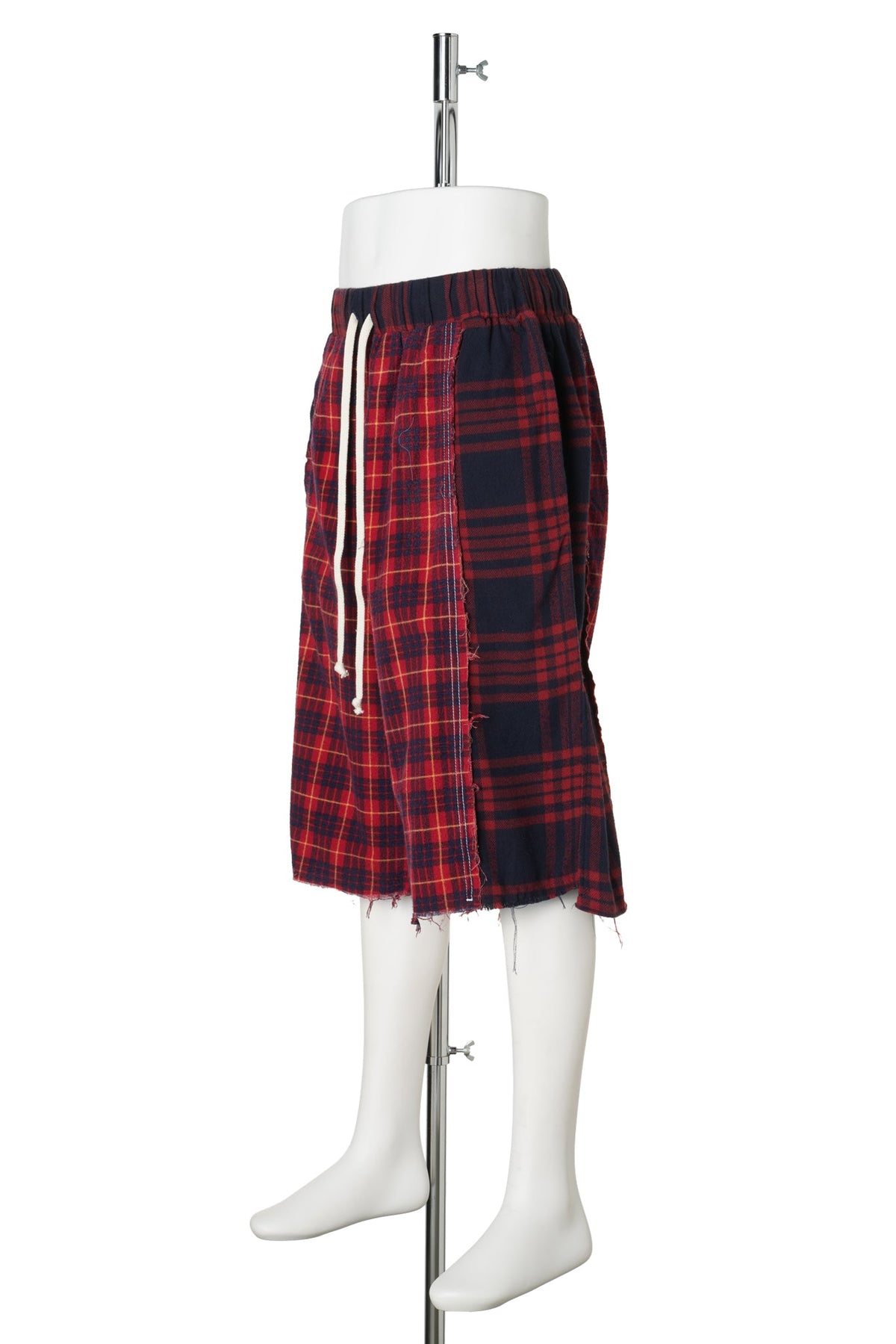 REWORKED FLANNEL SHORTS / RED