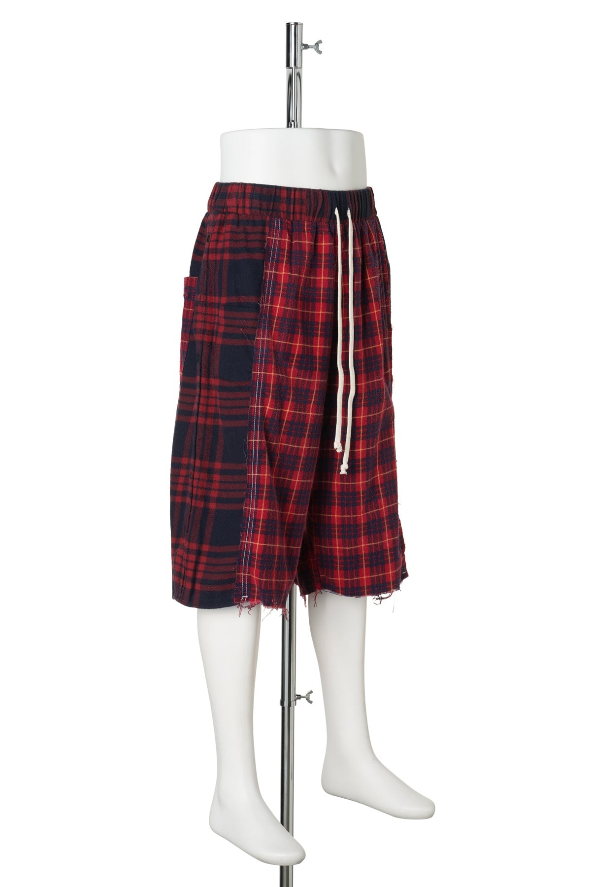 REWORKED FLANNEL SHORTS / RED