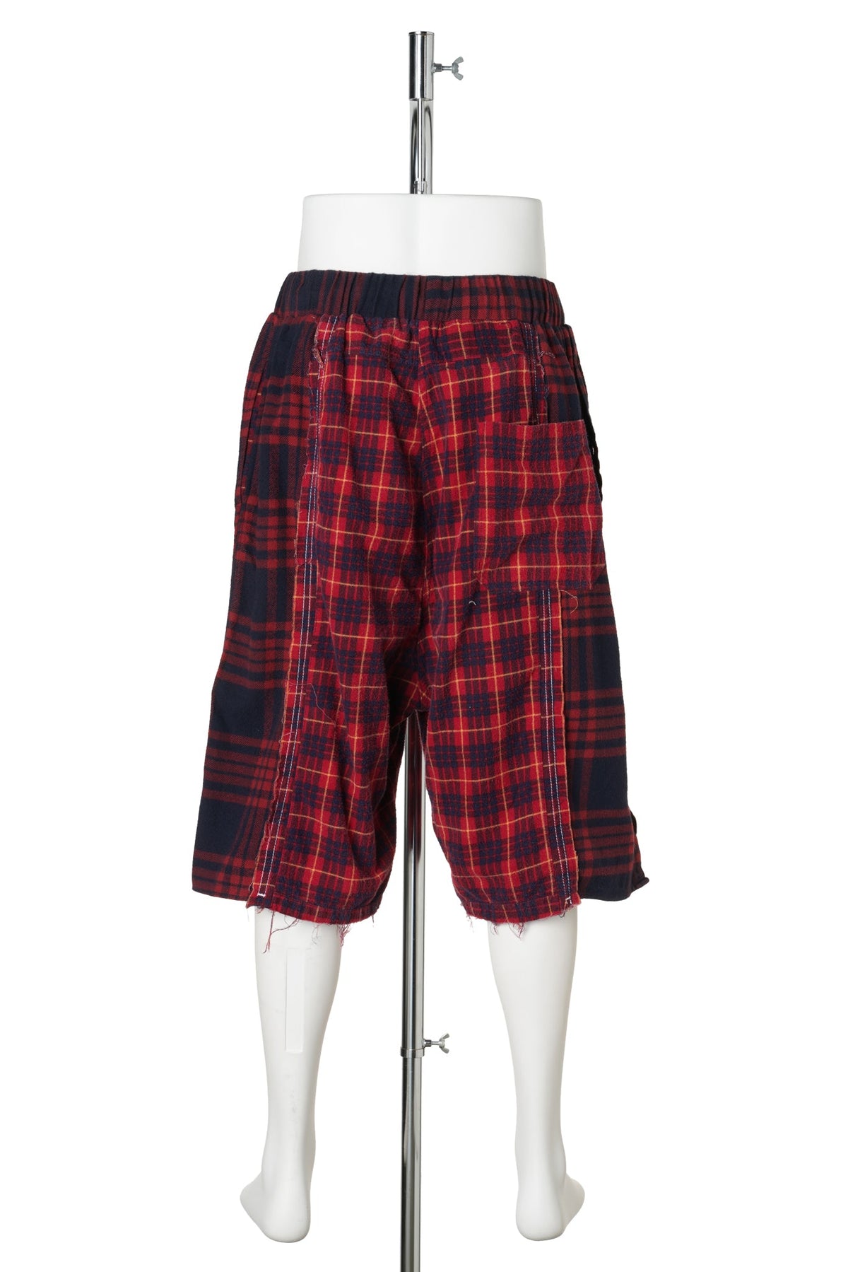 REWORKED FLANNEL SHORTS / RED
