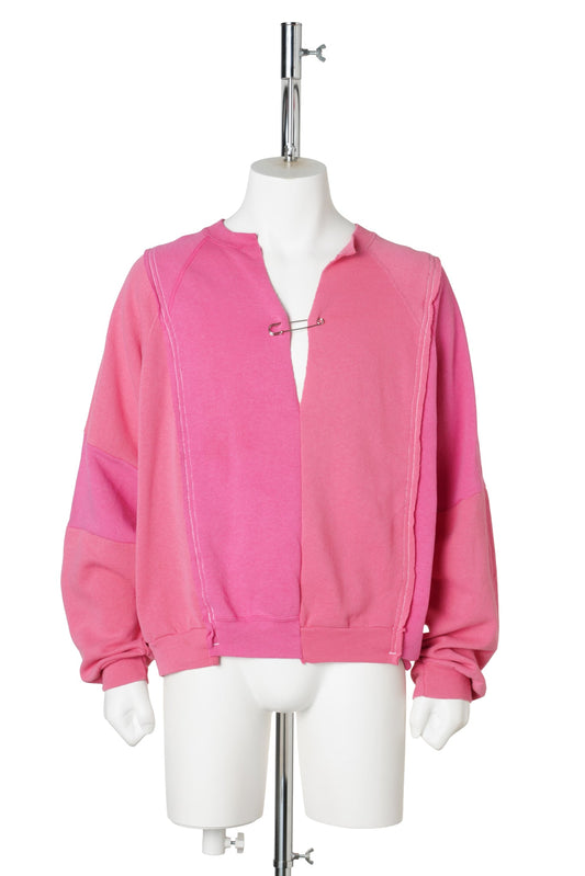 REWORKED RAGLAN SWEATSHIRT / RED