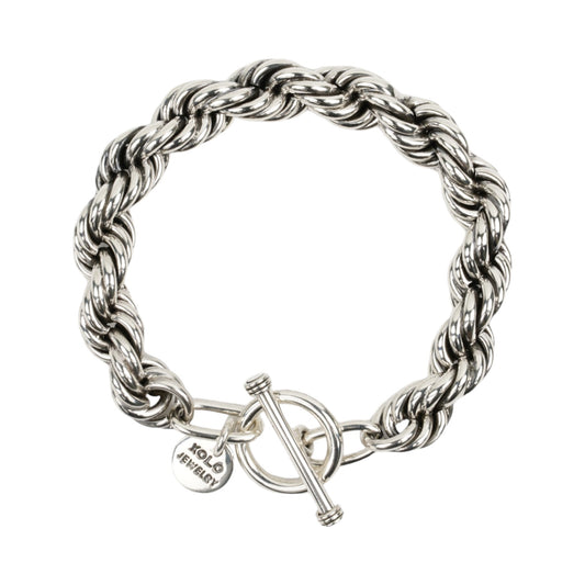 TWIST LINK BRACELET -10mm- / SILVER